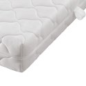 Łóżko z materacem, białe, sztuczna skóra, 140 x 200 cm Lumarko!