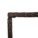 Stolik barowy ze szklanym blatem, brązowy, 180x70x110 cm Lumarko!