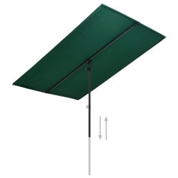 Parasol ogrodowy na słupku aluminiowym, 180x130 cm, zielony Lumarko!