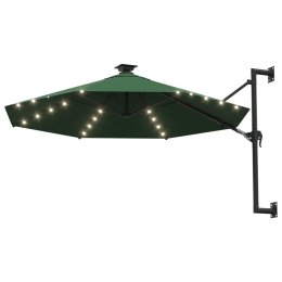 Parasol ścienny z LED, na metalowym słupku, 300 cm, zielony Lumarko!