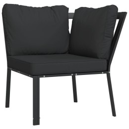 Krzesło ogrodowe z szarymi poduszkami, 76x76x79 cm, stal Lumarko!