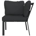 Krzesło ogrodowe z szarymi poduszkami, 76x76x79 cm, stal Lumarko!