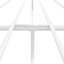 Metalowa rama łóżka z wezgłowiem i zanóżkiem, biała, 200x200 cm Lumarko!