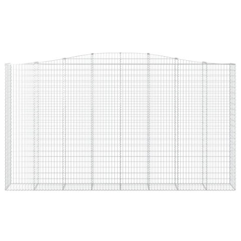 Kosze gabionowe, 3 szt, 400x50x220/240 cm, galwanizowane żelazo Lumarko!