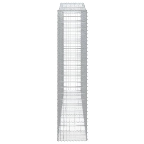 Kosze gabionowe, 3 szt, 400x50x220/240 cm, galwanizowane żelazo Lumarko!