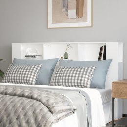 Wezgłowie łóżka z półkami, białe, 180x18,5x104,5 cm Lumarko!