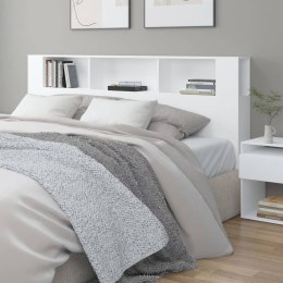 Wezgłowie łóżka z półkami, białe, 200x18,5x104,5 cm Lumarko!