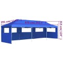 Składany namiot z 5 ścianami bocznymi, 3 x 9 m, niebieski Lumarko!