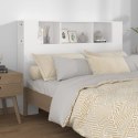 Wezgłowie łóżka z półkami, białe, 140x18,5x104,5 cm Lumarko!