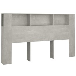 Wezgłowie łóżka z półkami, szarość betonu, 180x18,5x104,5 cm Lumarko!