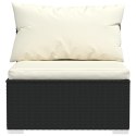 4-osobowa sofa z poduszkami, czarna, polirattan Lumarko!