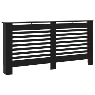 Osłona na kaloryfer, czarna, 172x19x81 cm, MDF Lumarko!