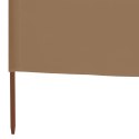Parawan 5-skrzydłowy z tkaniny, 600x160 cm, kolor taupe Lumarko!