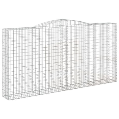 Kosze gabionowe, 2 szt, 400x50x200/220 cm, galwanizowane żelazo Lumarko!