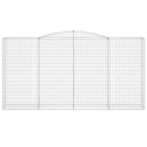 Kosze gabionowe, 2 szt, 400x50x200/220 cm, galwanizowane żelazo Lumarko!