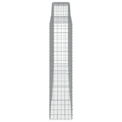 Kosze gabionowe, 2 szt, 400x50x200/220 cm, galwanizowane żelazo Lumarko!