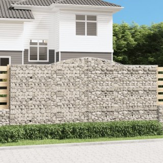 Kosze gabionowe, 3 szt, 400x30x180/200 cm, galwanizowane żelazo Lumarko!