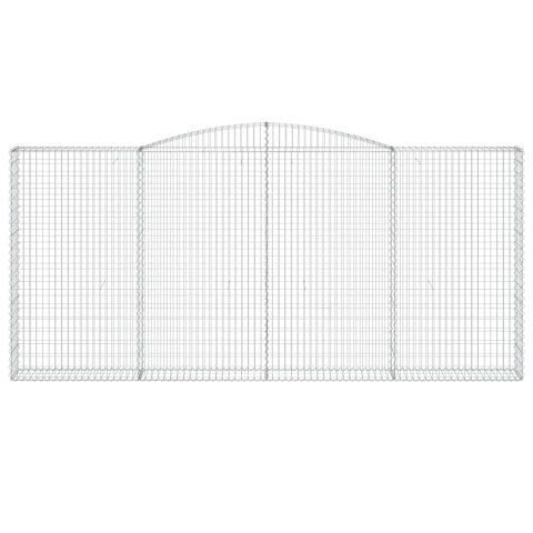 Kosze gabionowe, 3 szt, 400x30x180/200 cm, galwanizowane żelazo Lumarko!