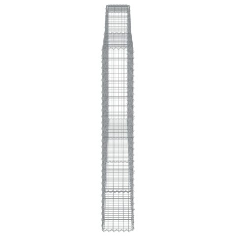 Kosze gabionowe, 3 szt, 400x30x180/200 cm, galwanizowane żelazo Lumarko!