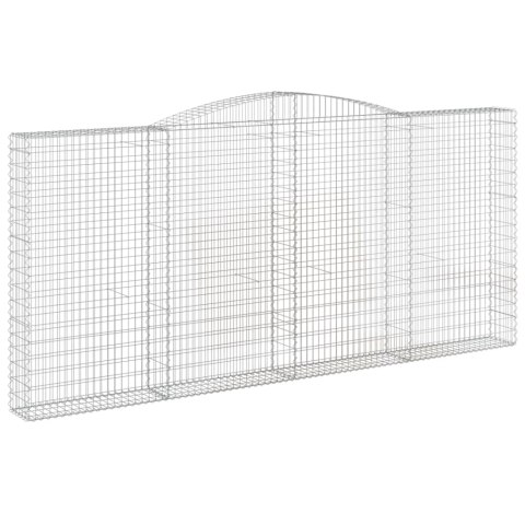 Kosze gabionowe, 4 szt, 400x30x180/200 cm, galwanizowane żelazo Lumarko!