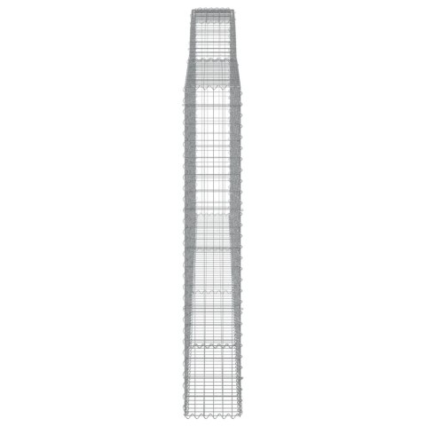 Kosze gabionowe, 4 szt, 400x30x180/200 cm, galwanizowane żelazo Lumarko!