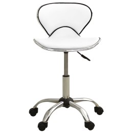 Krzesło biurowe, białe, obite sztuczną skórą Lumarko!