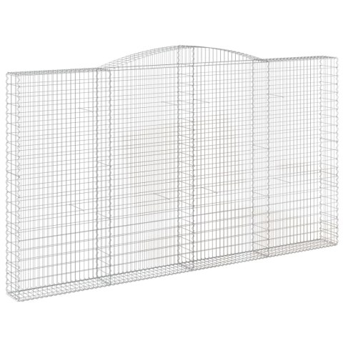 Kosze gabionowe, 2 szt, 400x30x220/240 cm, galwanizowane żelazo Lumarko!
