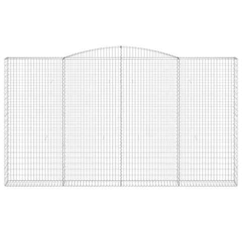 Kosze gabionowe, 2 szt, 400x30x220/240 cm, galwanizowane żelazo Lumarko!