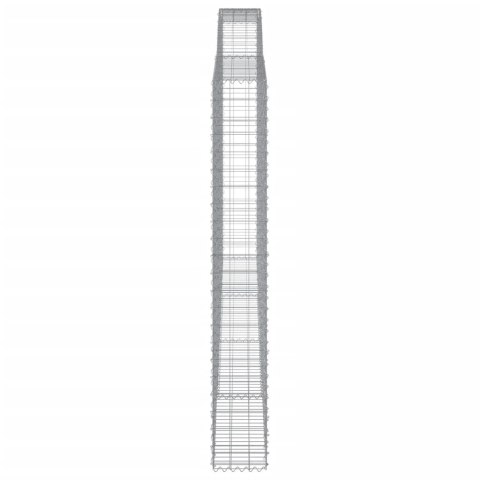 Kosze gabionowe, 2 szt, 400x30x220/240 cm, galwanizowane żelazo Lumarko!