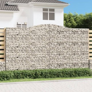 Kosze gabionowe, 2 szt, 400x50x220/240 cm, galwanizowane żelazo Lumarko!