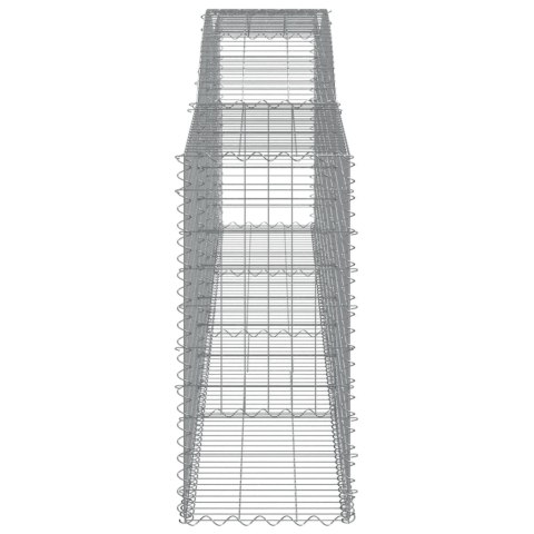 Kosze gabionowe, 9 szt, 400x50x100/120 cm, galwanizowane żelazo Lumarko!