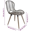 Krzesła stołowe, 6 szt., brązowe, naturalny rattan Lumarko!
