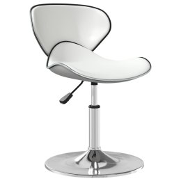 Krzesło stołowe, białe, obite sztuczną skórą Lumarko!