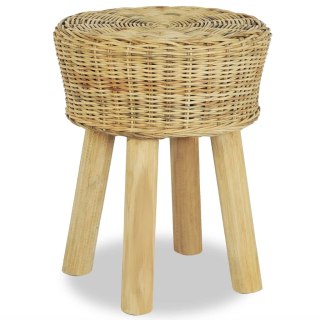Stołek barowy, naturalny rattan Lumarko!