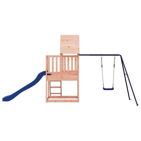 Domek ze zjeżdżalnią, drabinką i huśtawką, drewno daglezjowe Lumarko!