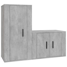 Zestaw 2 szafek TV, szarość betonu, materiał drewnopochodny Lumarko!