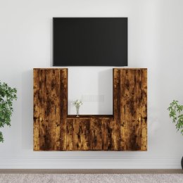 Zestaw 3 szafek TV, przydymiony dąb, materiał drewnopochodny Lumarko!