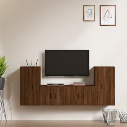 Zestaw 4 szafek TV, brązowy dąb, materiał drewnopochodny Lumarko!