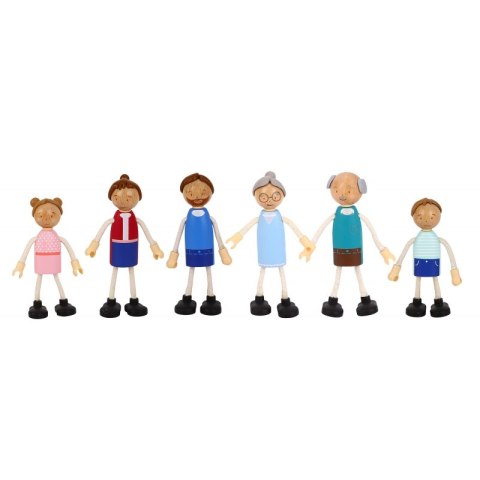 TOOKY TOY Duży Drewniany Domek dla Lalek + Figurki FSC  Lumarko!