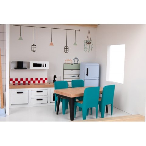 TOOKY TOY Duży Drewniany Domek dla Lalek + Figurki FSC  Lumarko!