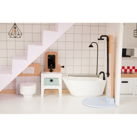 TOOKY TOY Duży Drewniany Domek dla Lalek + Figurki FSC  Lumarko!