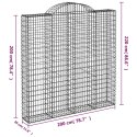 Łukowaty kosz gabionowy 200x30x200/220 cm, galwanizowane żelazo Lumarko!