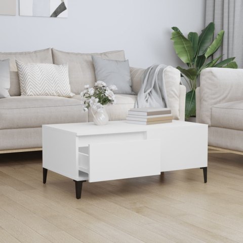 Stolik kawowy, biały 90x50x36,5 cm, materiał drewnopochodny Lumarko!