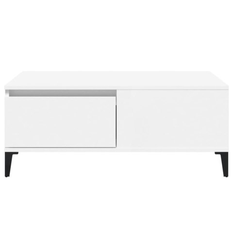 Stolik kawowy, biały 90x50x36,5 cm, materiał drewnopochodny Lumarko!