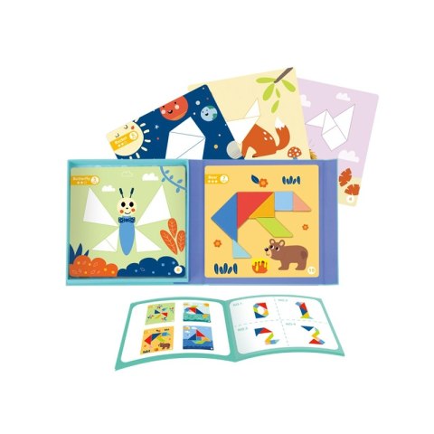 Puzzle Tangram Układanka Dla Dzieci Nauka Kształtów Figury Kształty 18el.  Lumarko!