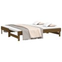 Łóżko rozsuwane, miodowy brąz, 2x(90x190) cm, drewno sosnowe Lumarko!