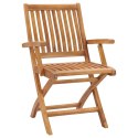 Krzesła ogrodowe, 2 szt., antracytowe poduszki, drewno tekowe Lumarko!