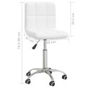 Obrotowe krzesło stołowe, białe, obite sztuczną skórą Lumarko!