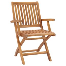 Składane krzesła ogrodowe, 2 szt., lite drewno tekowe Lumarko!