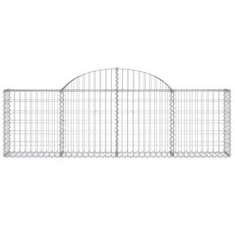 Kosze gabionowe, 14 szt, 200x30x60/80 cm, galwanizowane żelazo Lumarko!